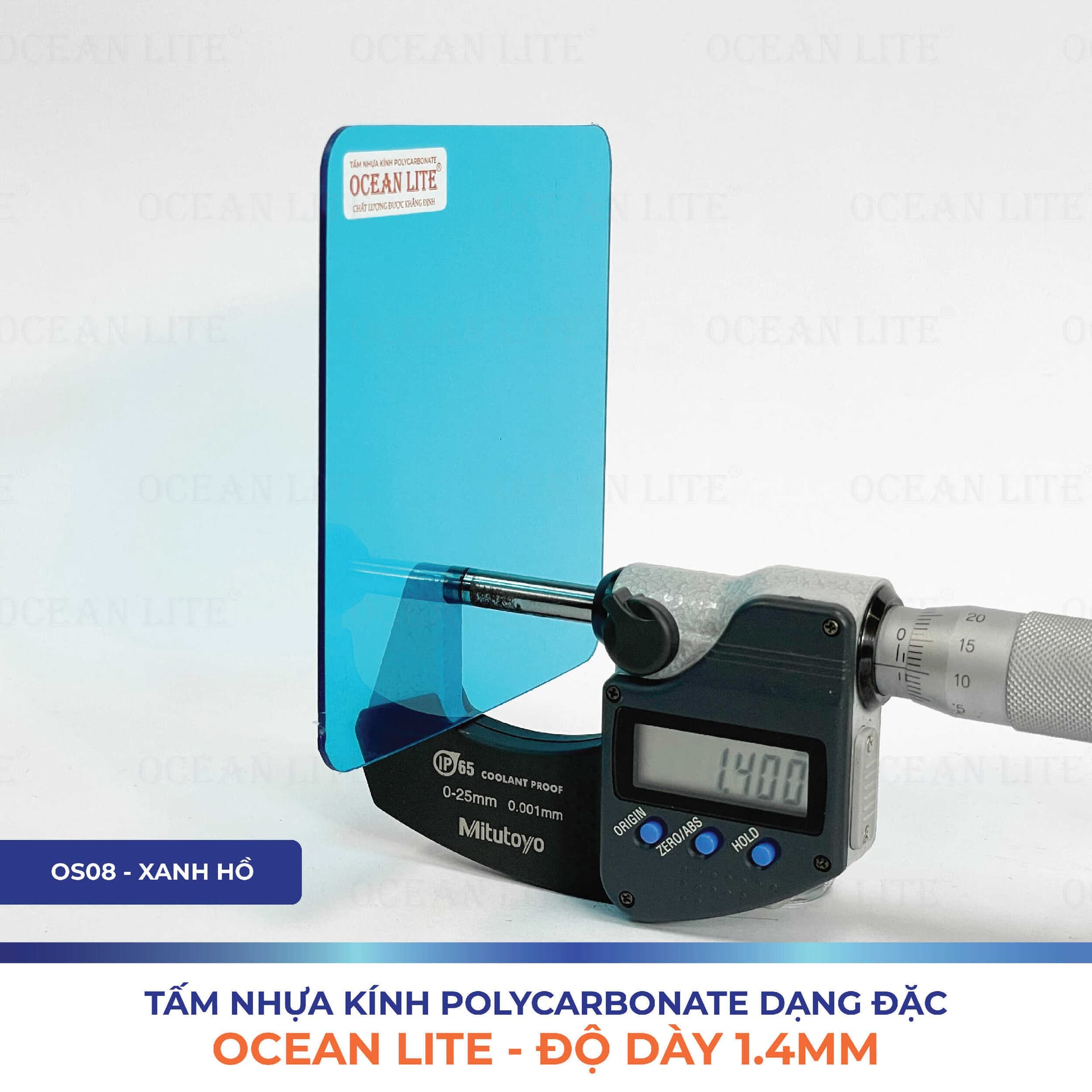 Tấm Polycarbonate Đặc Ruột 1.4MM Ocean Lite