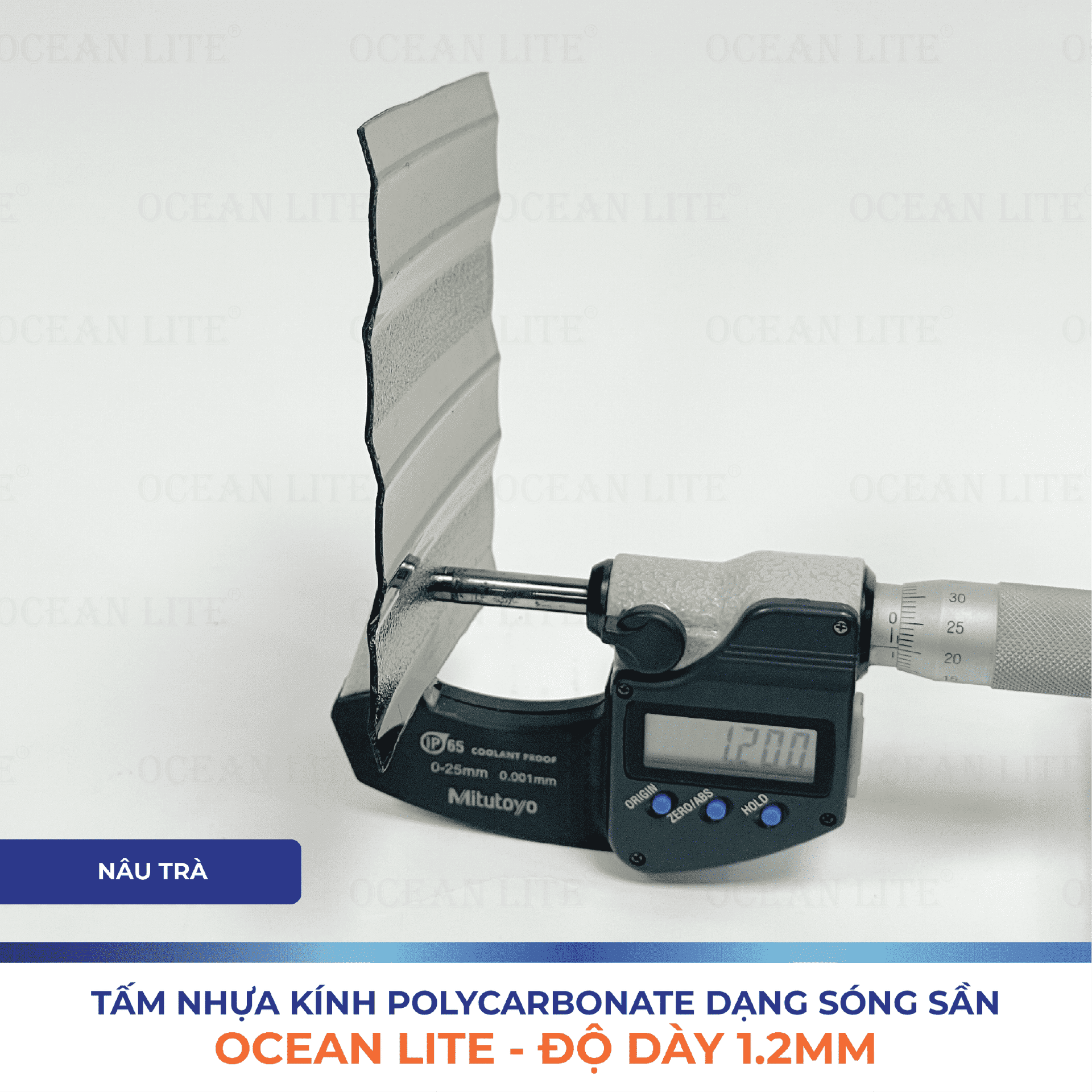 Tấm Polycarbonate Sóng Sần 1.2MM Ocean Lite