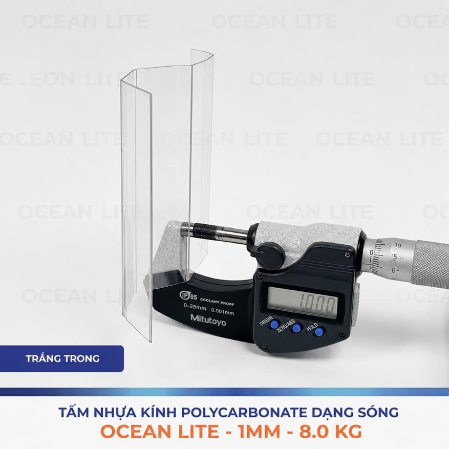Tấm Polycarbonate Dạng Sóng 1MM Ocean Lite